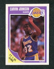 Earvin Magic Johnson Los Angeles Laker HOF 1989-90 Fleer NBA Basketball Card #77