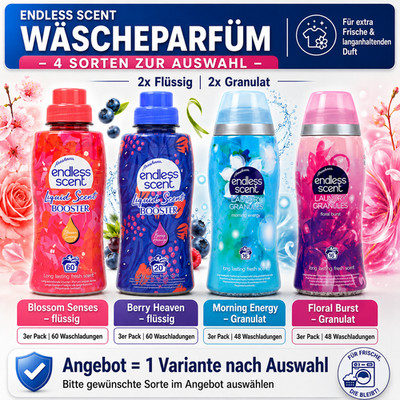 Endless Scent Wäscheparfüm Sparpack | Flüssig oder Granulat | 48/60WL | Duftwahl