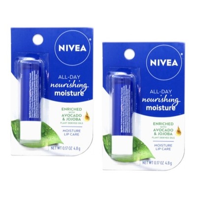 Nivea A Kiss of Moisture Lip Care, 0.17 oz (Pack of 2)