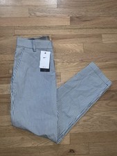 Nike Dri-FIT UV Men’s Seersucker Chino Trousers Golf Pants Sz W32 L32 Blue/White