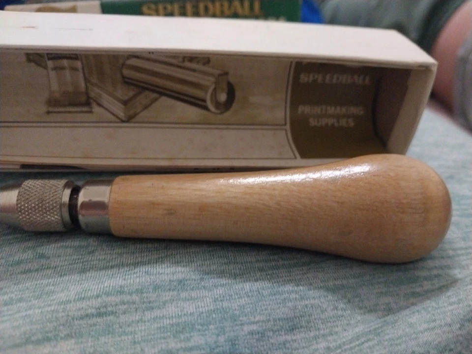 VINTAGE Speedball Linoleum Cutter w/ EZ Loading Handle and cutters USA - Image 4 of 4