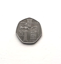2003 Suffragettes 50p Circulated Coin.