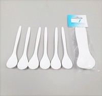 Mehrweg EierlöFfel 6Er-Set 13,5Cm Weiß Z.B. FüR Camping Gastrobedarf Schulz