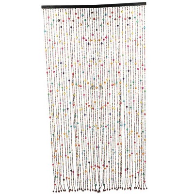 Bamboo Wood Door Beaded Curtain 38 Strands Bohemian Colorful Decorative Bead SET