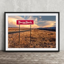 Route 66 Photo Print Burma Shave Arizona Train Tracks Highway Art Decor