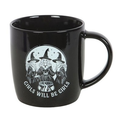 Girls Will Be Girls Hexen Becher Tasse Tee Kaffee Box Keramik Home Office schwarz