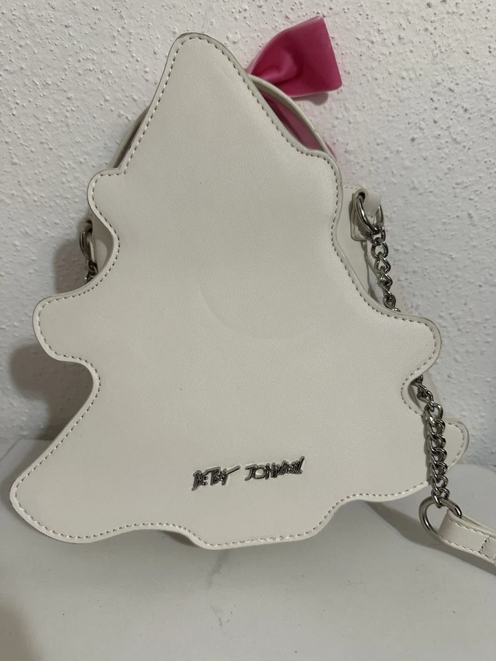 Сумка через плечо Betsey Johnson Pinkmas Merry Christmas Tree кокетка бант блестящая - Изображение 4 из 4