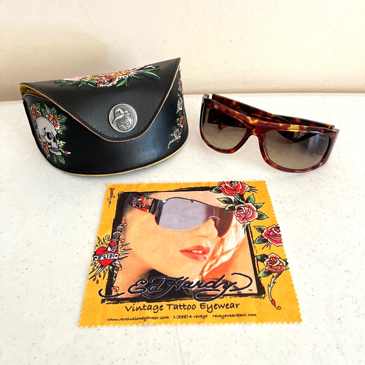 Ed Hardy Black Designer Sunglasses for Women for sale | eBay