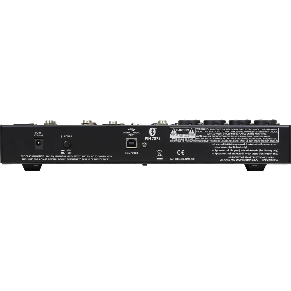 PEAVEY PV 10 BT 120US 4CH BLUETOOTH CAPABLE STUDIO MIXER W/ BUILT-IN EQ BYPASS - Image 4 of 4