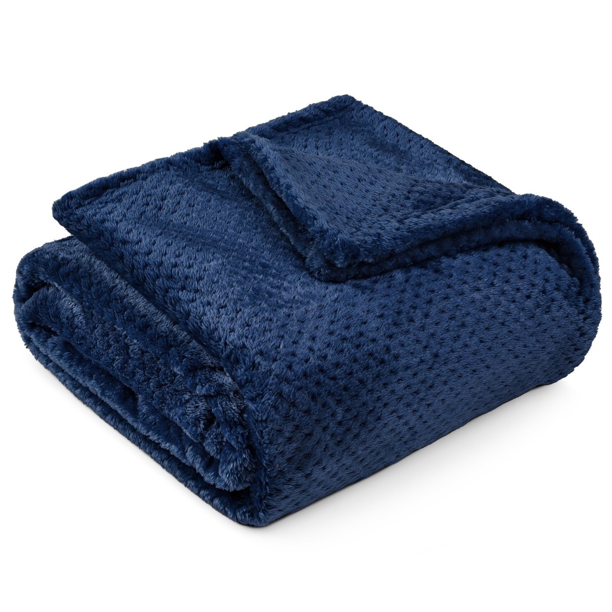 Navy Blue Throw Blanket for Couch Bed Soft Fleece Throws for Sofa