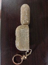 Gold Crystal Airpods Pro Case With Keychain  Fob