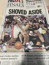San Antonio Express News, June 17, 2005, FINALS Game 4: Spurs Vs Pistons, Insert