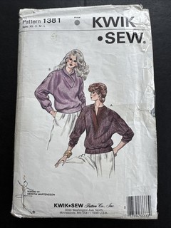 Kwik Sew 1381 Ladies Jumpers Vintage Sewing Pattern Sizes XS L Uncut