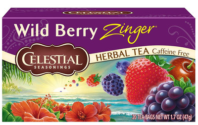 Herbal Tea, Wild Berry Zinger, 20 Count (Pack of 3)
