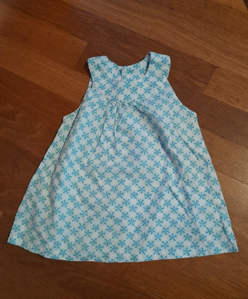 Sommerkleid Kleid hellblau weiß Größe 74/80 Impidimpi