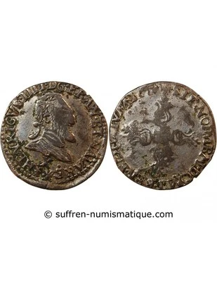 France Henri IV - 1/2 Franc Argent Au Type D'Amiens Date Illisible - Photo 1/4