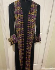 Abaya Dress Kaftan Muslim Women Jilbab Black Hijab Maxi Islamic Long Med.