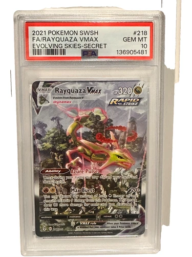2021 Pokemon SWSH Rayquaza VMax Evolving Skies PSA 10