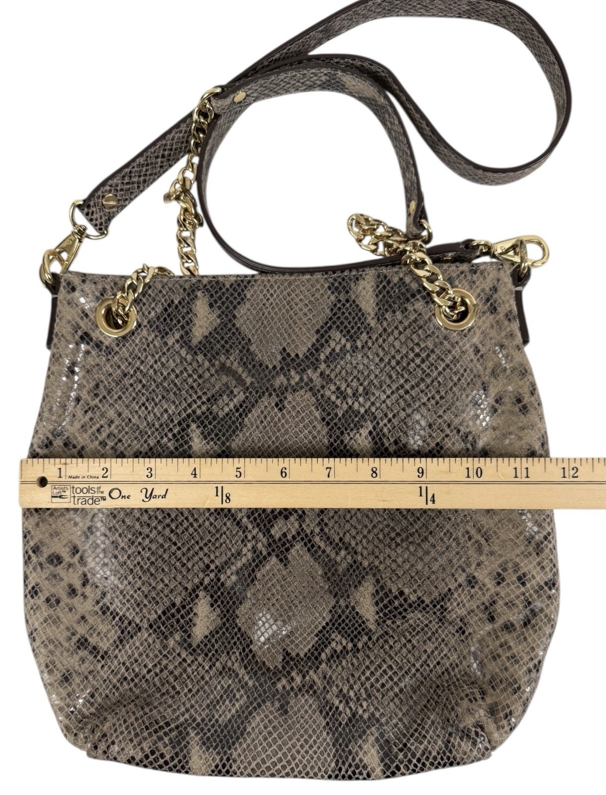 MICHAEL KORS Python/Leather JET SET Hobo Shoulder… - image 15