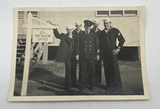 ORIGINAL VINTAGE PHOTO: Battalion Office Portrait Navy Sailors Men Male WW2 WWII