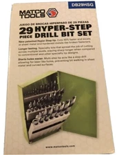 Piece Hyper-step Drill Bit Set NEW Matco Tools DB29HSG 29