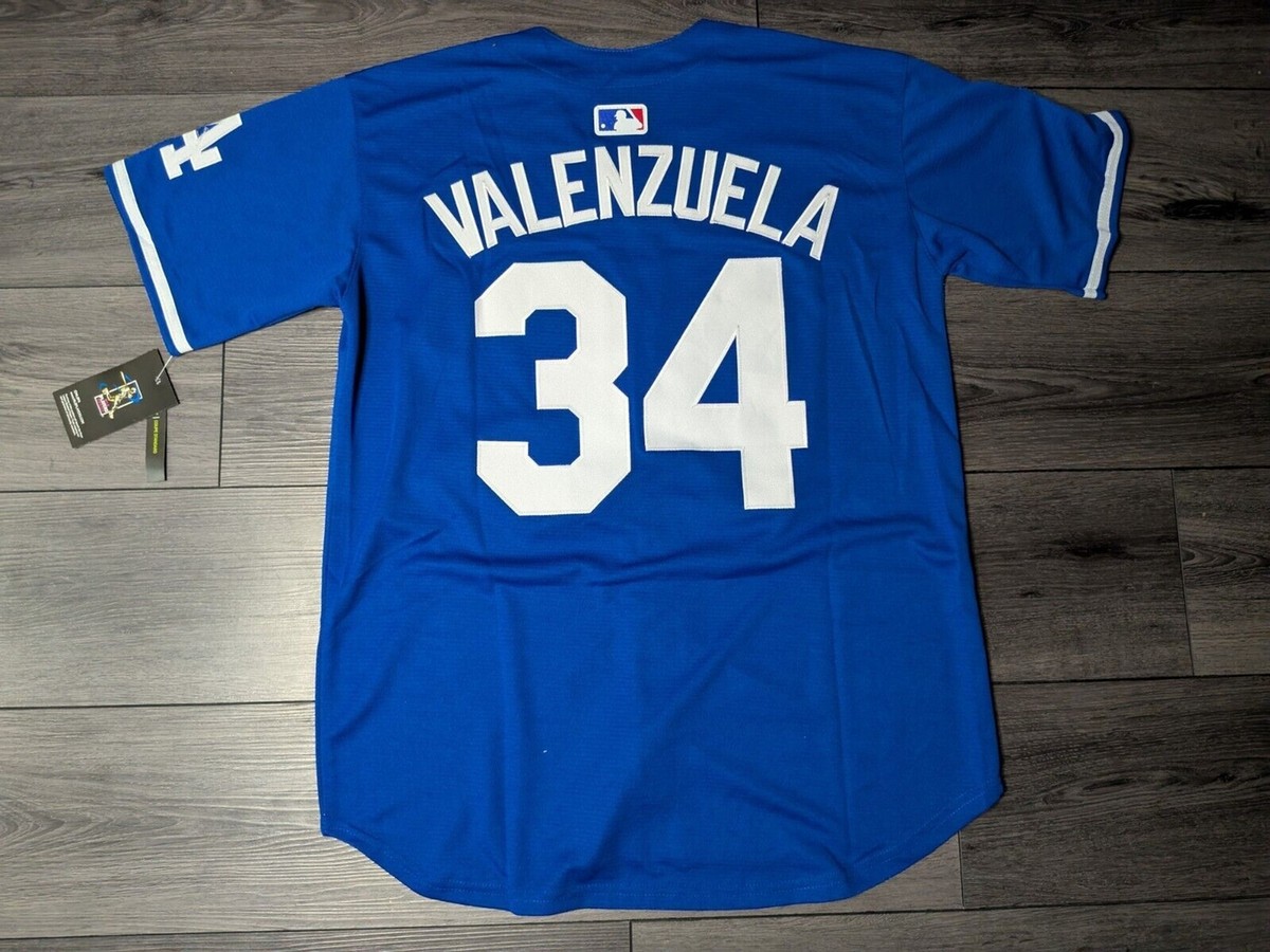 Fernando Valenzuela #34 Los Angeles Dodgers Blue 2024 World