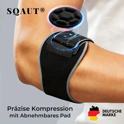 SQAUT Tennisarm Bandage Tennis Ellenbogenbandage Spange Golf Armbandage Abnehmbar Pad
