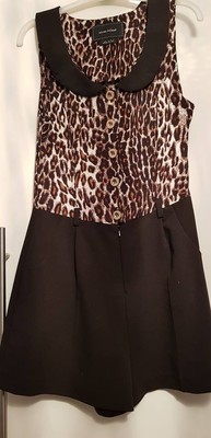 river island leopard print playsuit