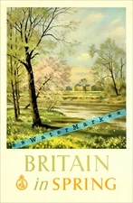 Britain In Spring 1948 Vintage Poster Print Retro Style Uk Travel Advertising