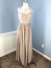JENNY YOO S 4 Mauve brown AIDAN Convertible Chiffon DRESS Formal Party Strapless