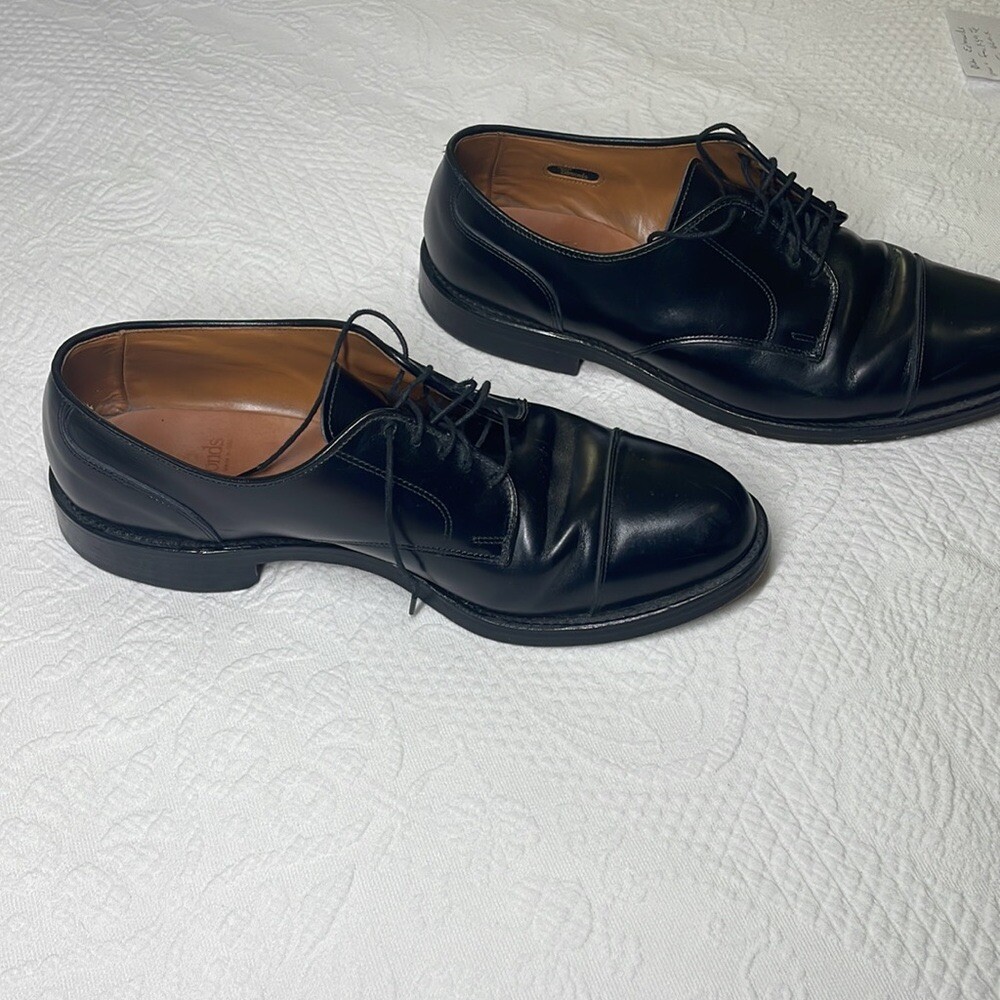 Allen Edmonds Mens Fairgate cap toe black leather shoes SZ 10.5D