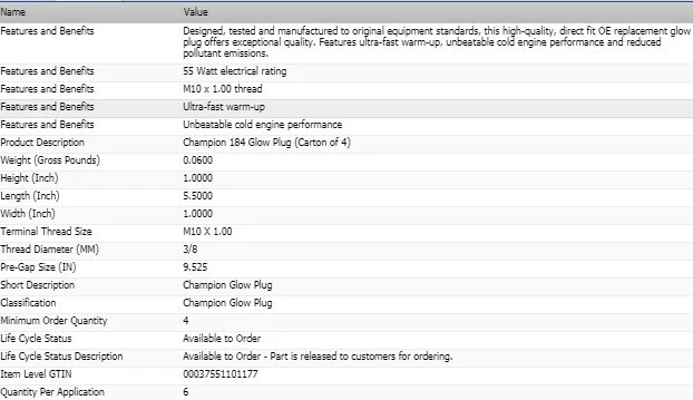 8 Pcs Spark Plugs Champion Copper Set for 2008-2011 TOYOTA LAND CRUISER V8-5.7L - Image 3 of 4