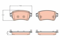 TRW GDB2166 Bremsbelagsatz, Scheibenbremse For CitroËN Peugeot Toyota
