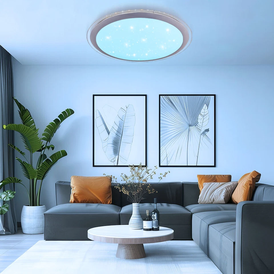 Smart Home RGB LED Decken Leuchte Fernbedienung Sternen Effekt Lampe Dimmer CCT - Bild 4 von 4
