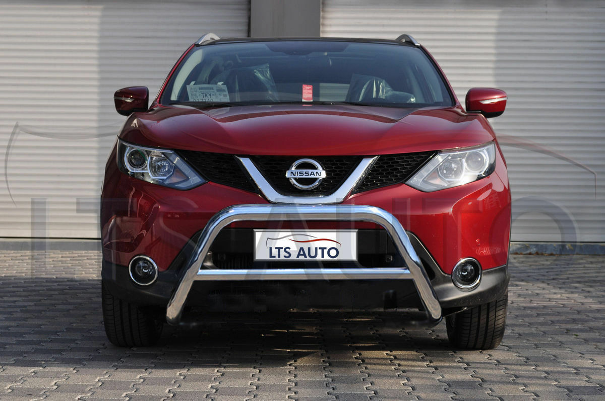QASHQAI CHROME NUDGE A-BAR, STAINLESS STEEL BULL BAR 2013 ONWARDS W K