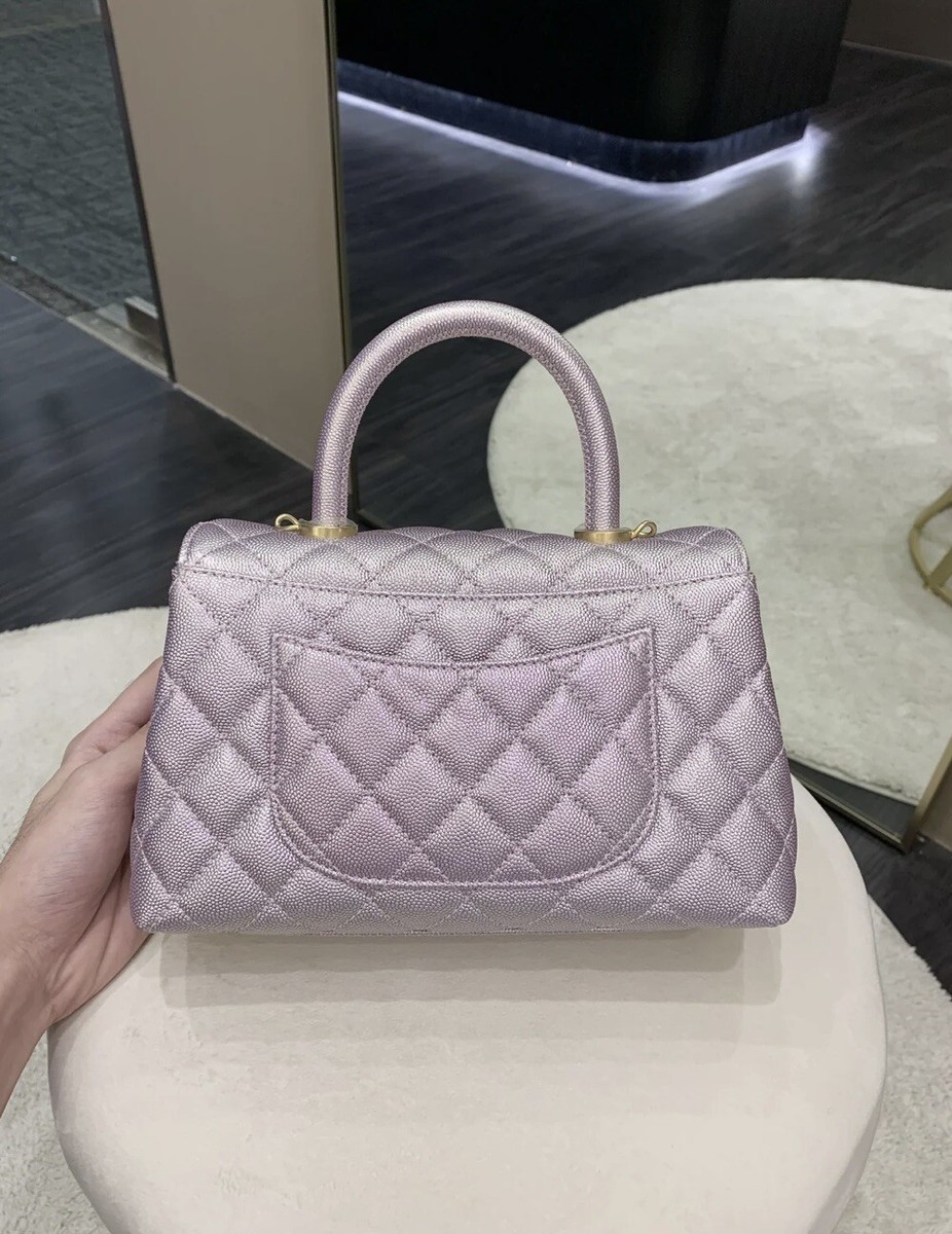 CHANEL 手袋　紫 CHANEL 22S Purple Caviar GHW Quilted SMALL Double Flap | eBay