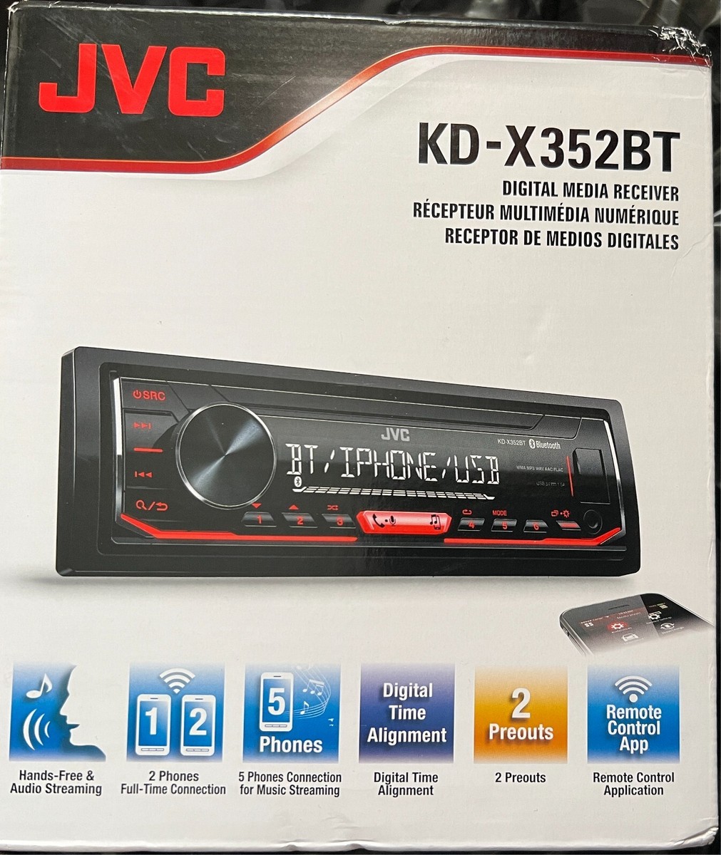 JVC KD-X351BT/KD-X352 Car CD/Bluetooth/USB /AUX/Radio. Complete