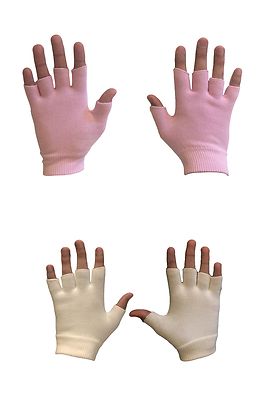 2 Pairs Gel Gloves Half Fingers Moisturize Soften Palm Skin Moisturizing Glove