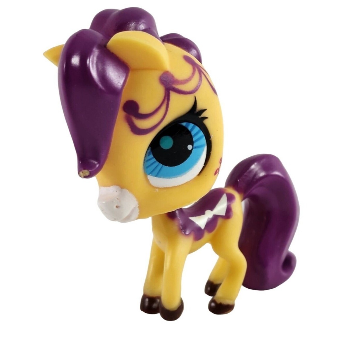 Littlest Pet Shop LPS Purple Tan Horse Pony Replacement Animal Pet Hasbro  Toy