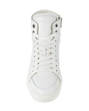 New Zadig  Voltaire ZV1747 High Top Flash White Leather Sneakers Sz 39.