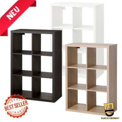    IKEA Kallax Regal 112x77cm 6 Fächer Wandregal Sideboard Hängeregal Raumteil