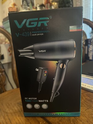 VGR VOYAGER V-439 Professional Hair Dryer 1200/1600 Watts DC Motor. Factory Seal