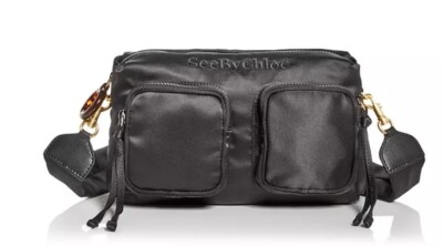 See By Chloe Tilly Medium Satin Shoulder Camera Bag Black ~NWT | eBay