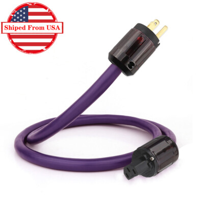 12AWG 7N OCC Pure Copper US AC Mains Supply Power Cord HiFi Audio Power Cable