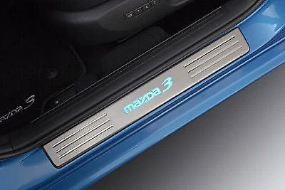 Genuine Mazda 3 2008 2013 BL Blue Illuminated Scuff Plates BBP3 V1