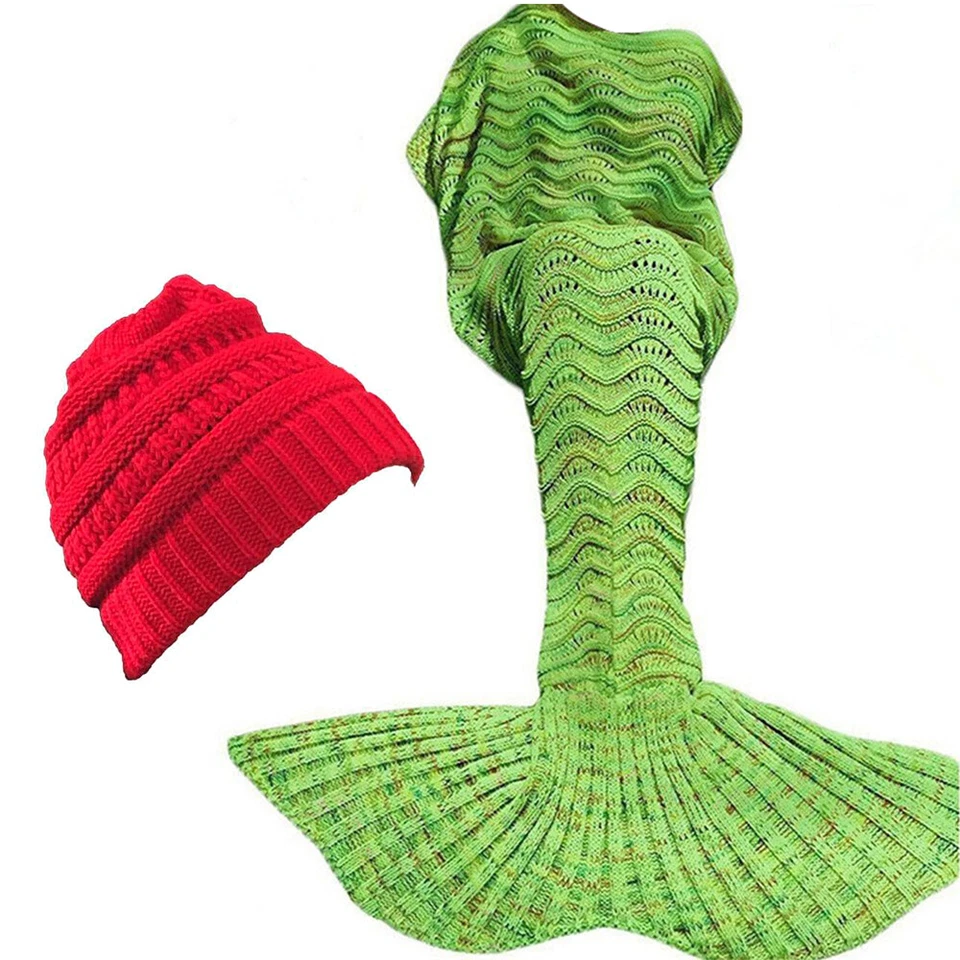 REGALO CALIENTE Manta Cola de Sirena con Gorro Rojo Regalo Valor $15.00 Gratis Foto 2 de 4