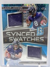 2018 Panini Spectra Lamar Jackson Hayden Hurst Dual Patch Sync Swatches /75