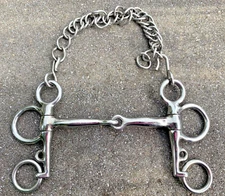 PELHAM HORSE BIT - 5" Snaffle Mouth Stainless Steel - English Hunter Jumper Polo