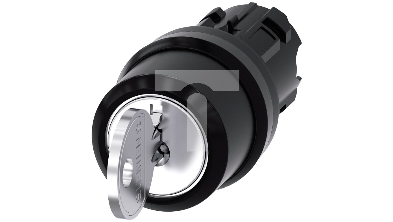 Ronis key switch 22mm round plastic lock no. 455 with 2 keys 3 pos. 3SU10 /T2UK