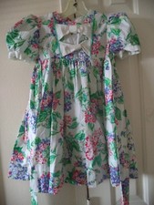 Sweet Cary Toddler Girls Spring Multi Color Green White Floral Dress Size 3T